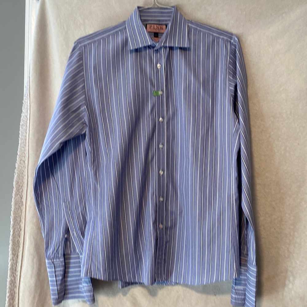 Pink Thomes pink striped long sleeves buttons down shirt